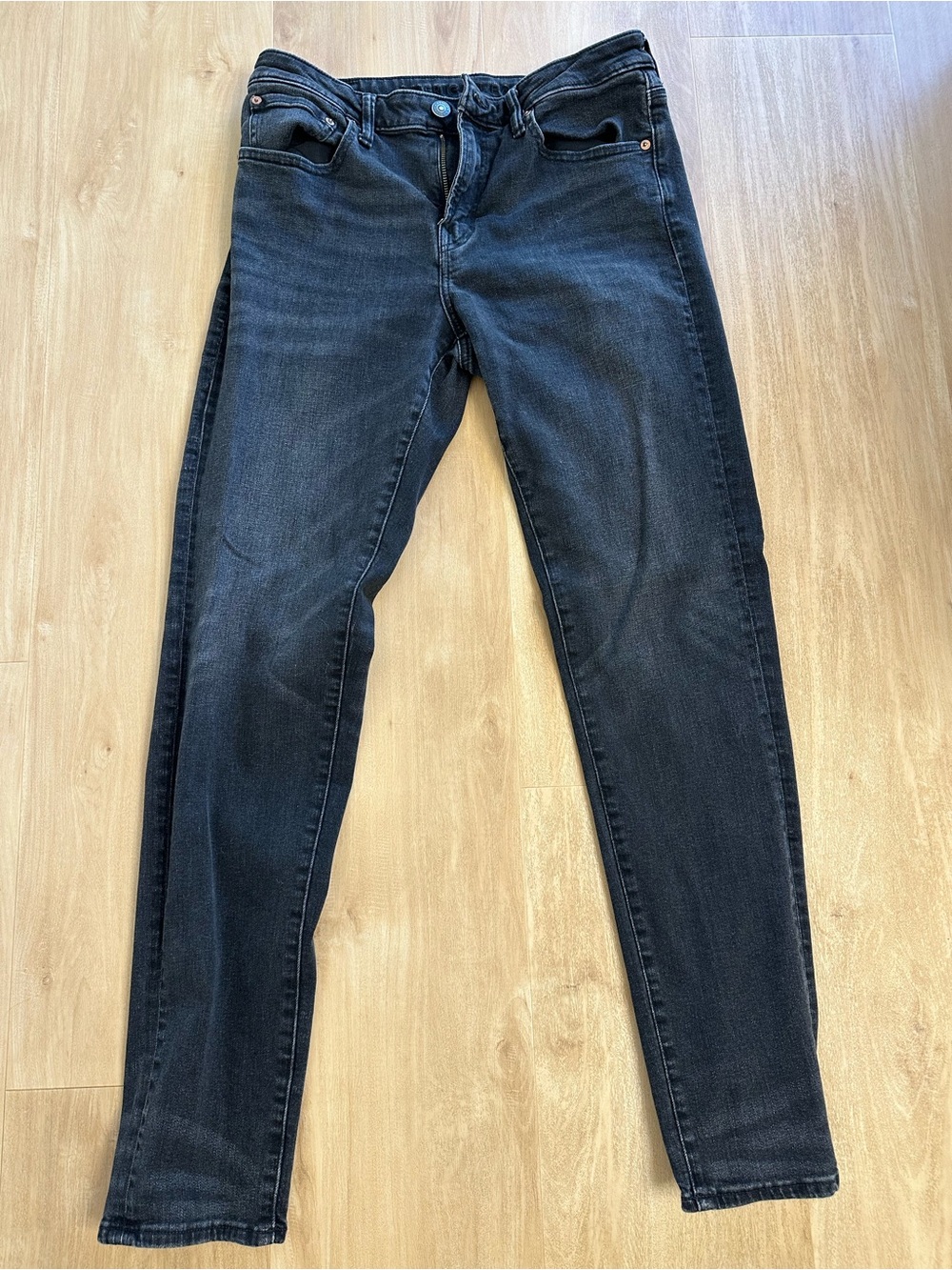 Men's American Eagle Athletic Fit Slim Fit Black Jeans